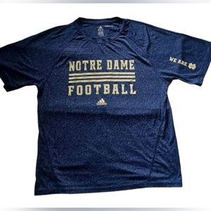Adidas climalite blue Notre Dame football shirt